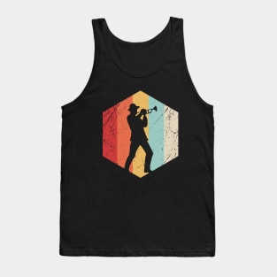 Trumpet Player Retro Distressed Tank Top